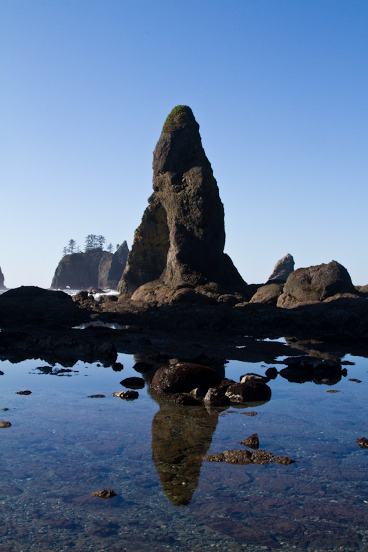 Seastack Reflected In Tidepool